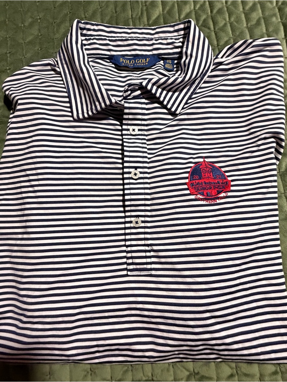 Polo Golf Ralph Lauren 2021 KitchenAid Senior PGA Southern Hills shirt navy‎ XXL